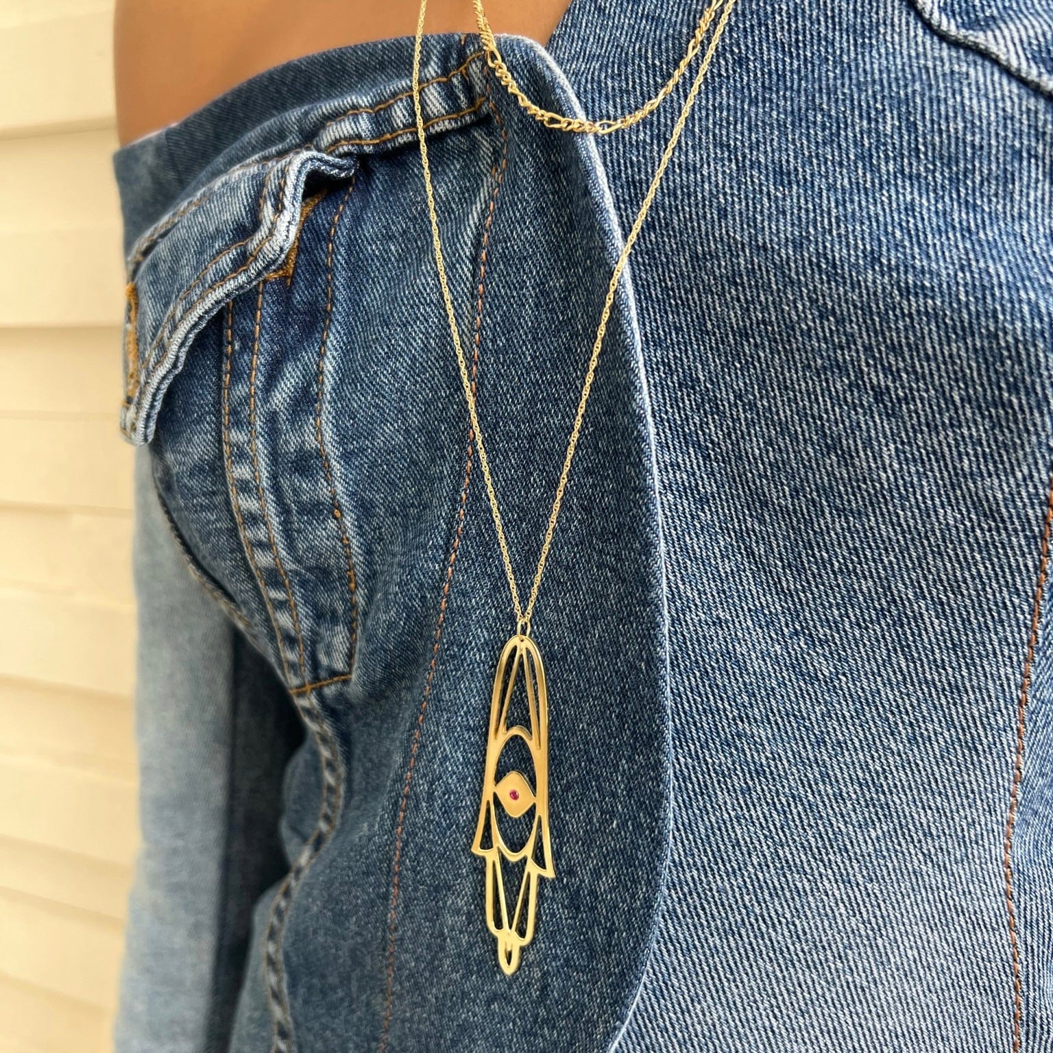 Jennifer Zeuner Jewelry Deborah Necklace gold vermeil
