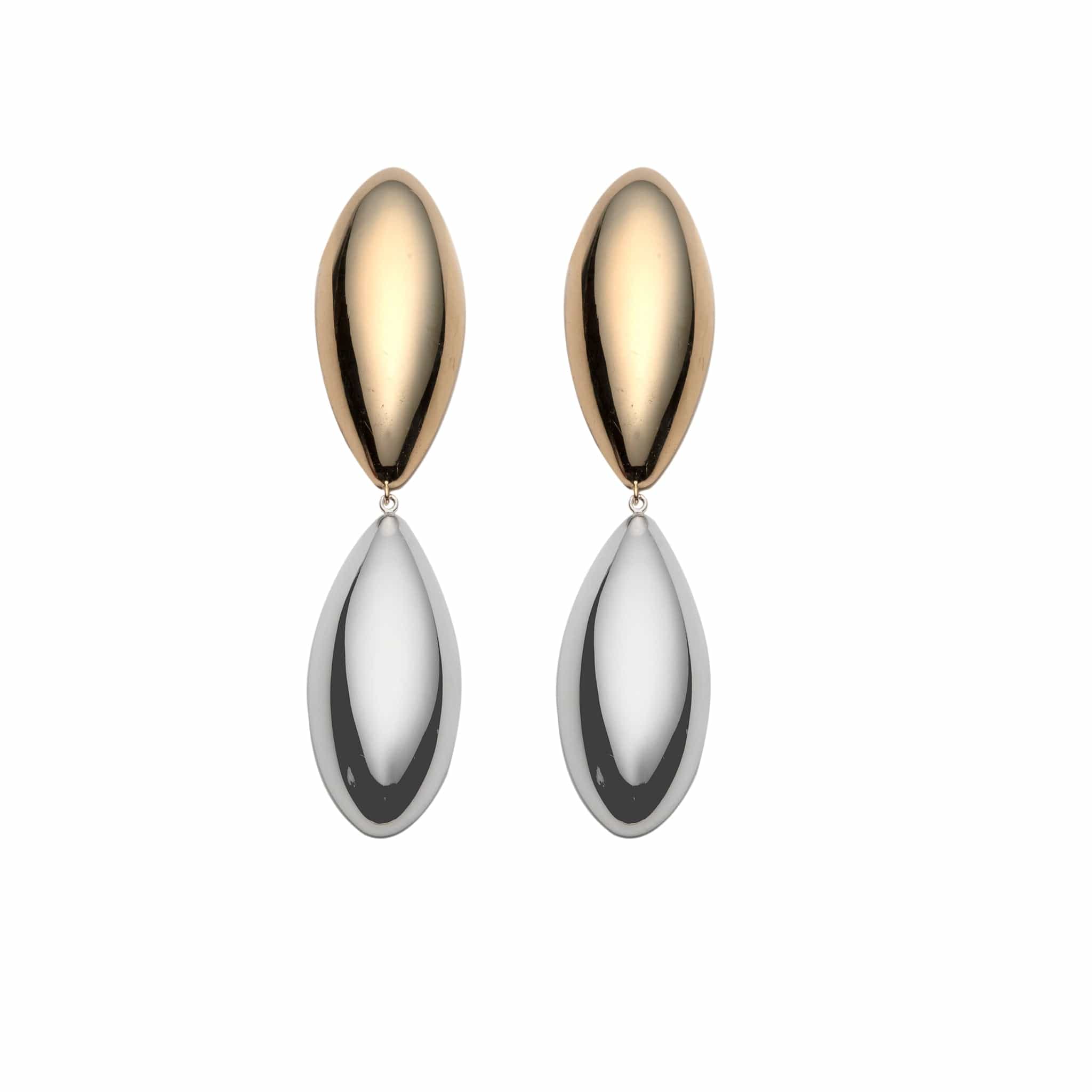 Jennifer Zeuner Jewelry Delaina 1.5" Earrings two tone