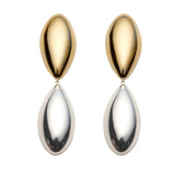 Jennifer Zeuner Jewelry Delaina 3.25" Earrings two tone