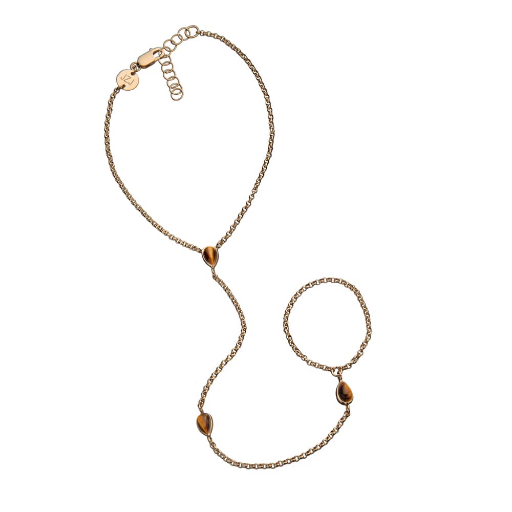 Jennifer Zeuner Delaney Handchain 18K Gold Plated Brass