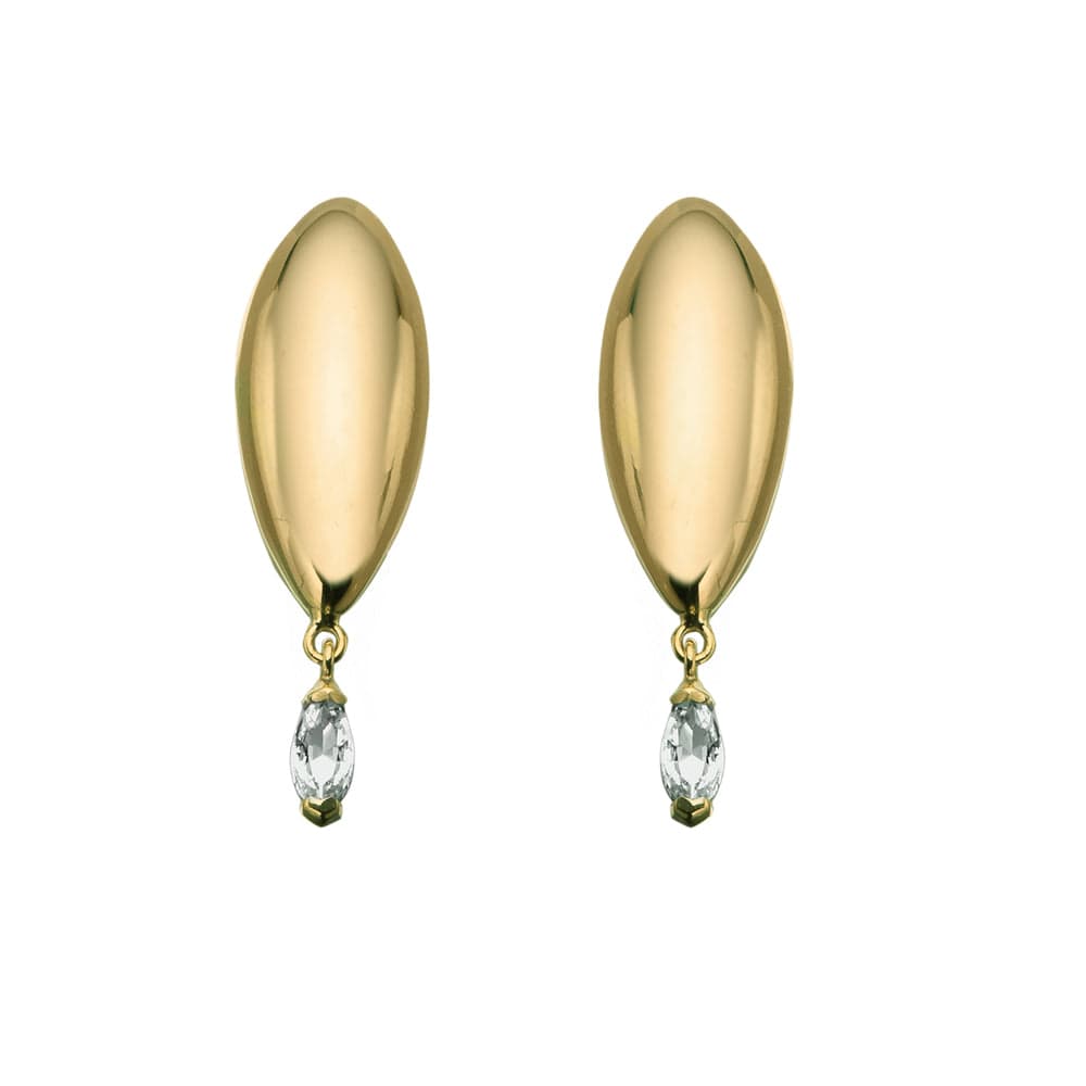 Jennifer Zeuner Jewelry Delora Earrings 18k yellow gold plated silver