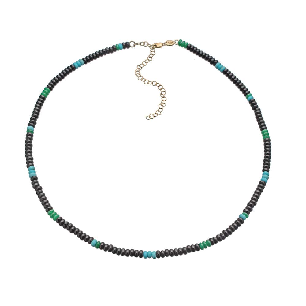 Jennifer Zeuner Eliza Necklace 18k Yellow Gold Plated Silver / 4mm Black Onyx