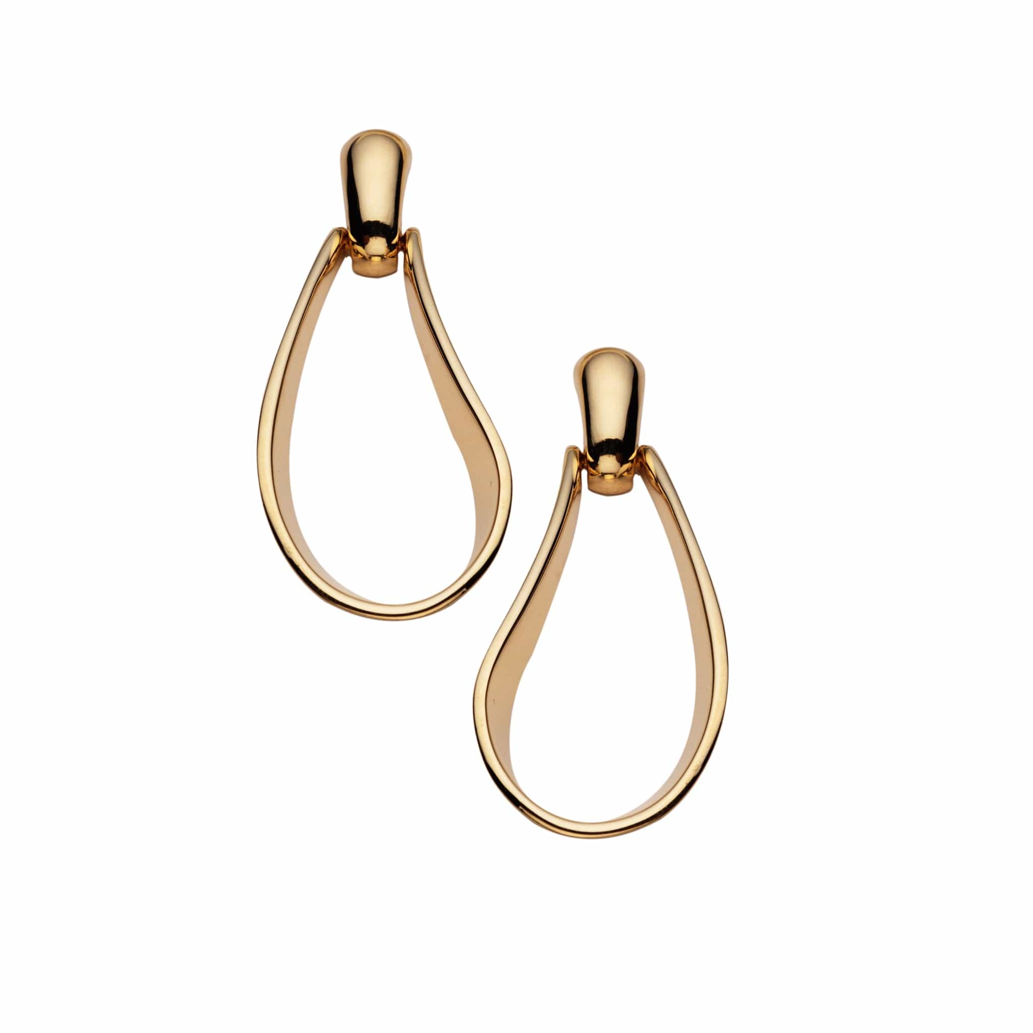 Jennifer Zeuner Jewelry Farah Earrings 18k yellow gold plated silver