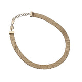 Jennifer Zeuner Jewelry Gal 1/4" Anklet gold vermeil