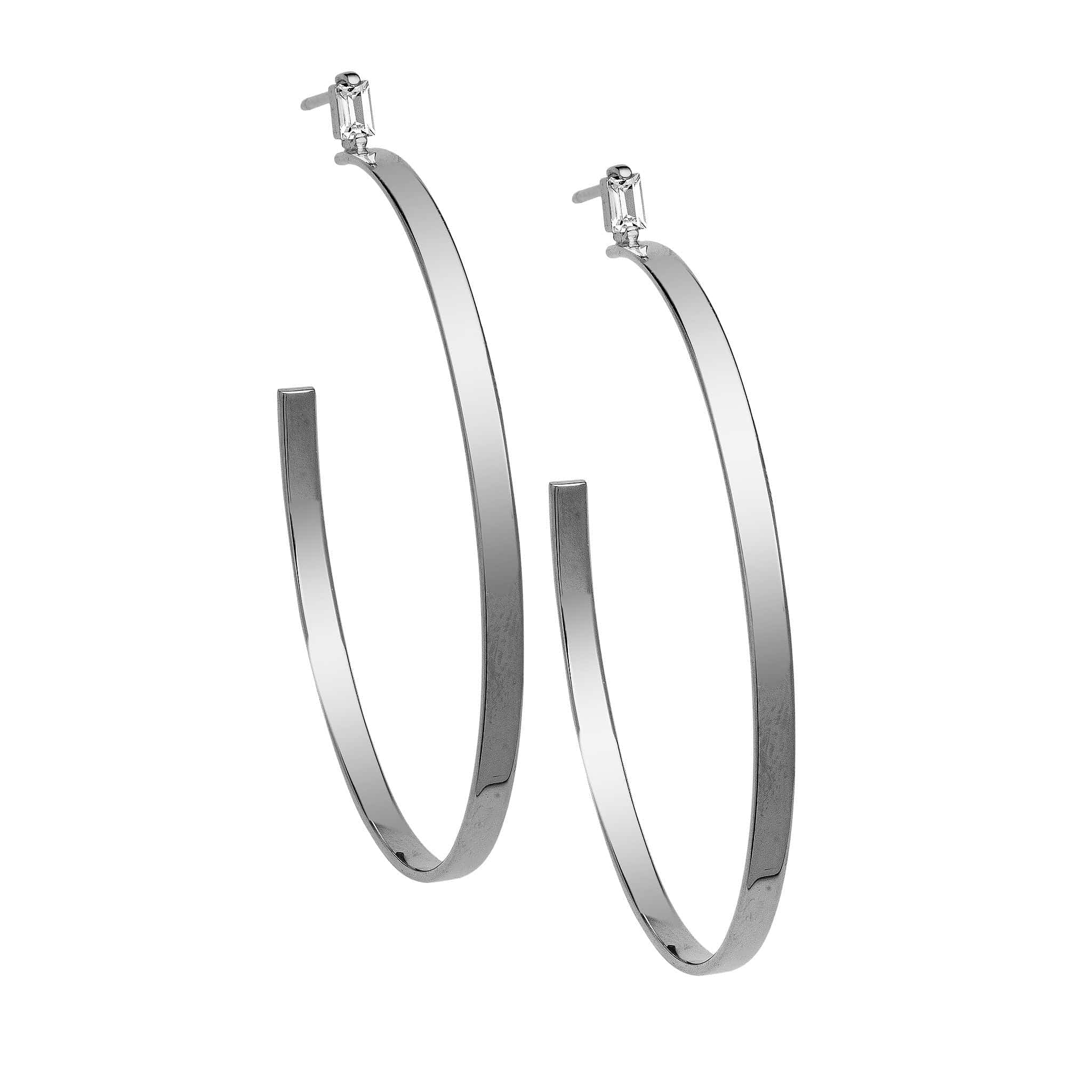 Jennifer Zeuner Jewelry Gemma 2" Hoops sterling silver