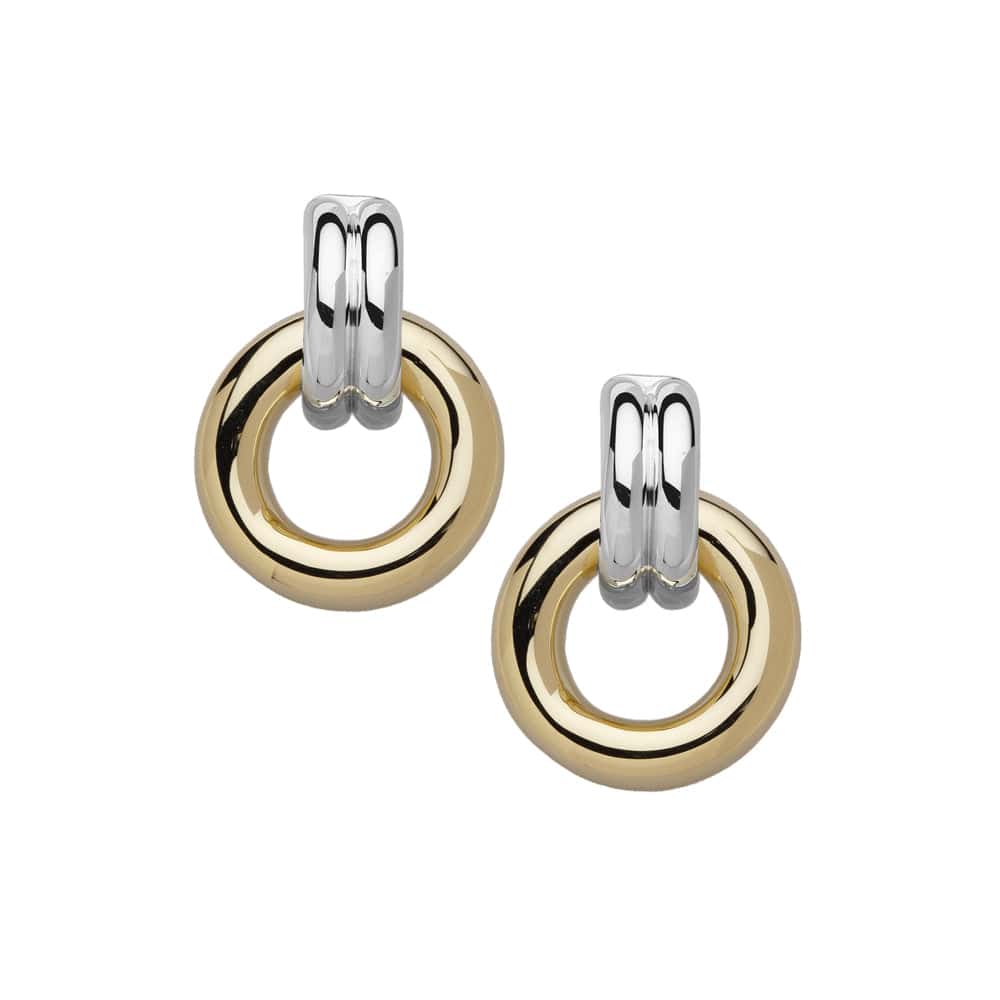 Jennifer Zeuner Gina 1" Earrings two tone