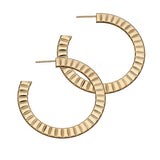 Jennifer Zeuner Jewelry Hailey 2" Hoops 18k yellow gold plated silver