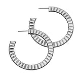 Jennifer Zeuner Jewelry Hailey 2" Hoops sterling silver