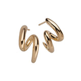 Jennifer Zeuner Haze 1" Earring 18k Yellow Gold Plated Silver
