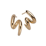 Jennifer Zeuner Haze Earrings 18k Yellow Gold Plated Silver