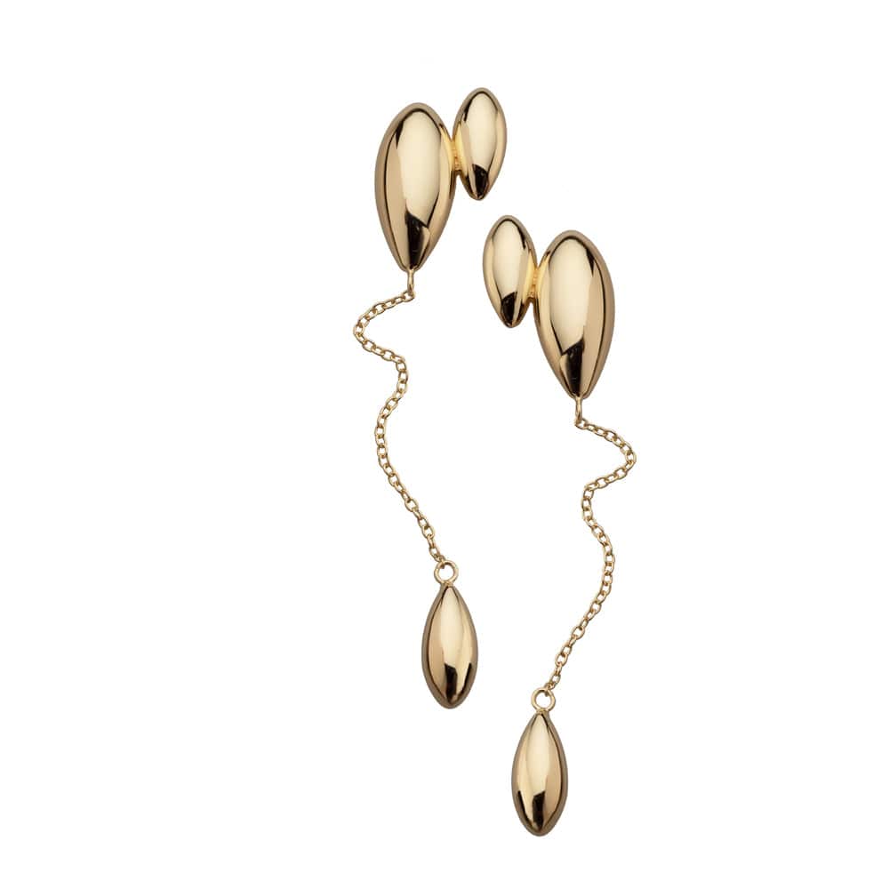 Jennifer Zeuner Jerome Earrings 18k yellow gold plated silver