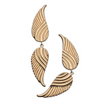 Jennifer Zeuner Kai 2.5" Earrings 18k yellow gold plated silver