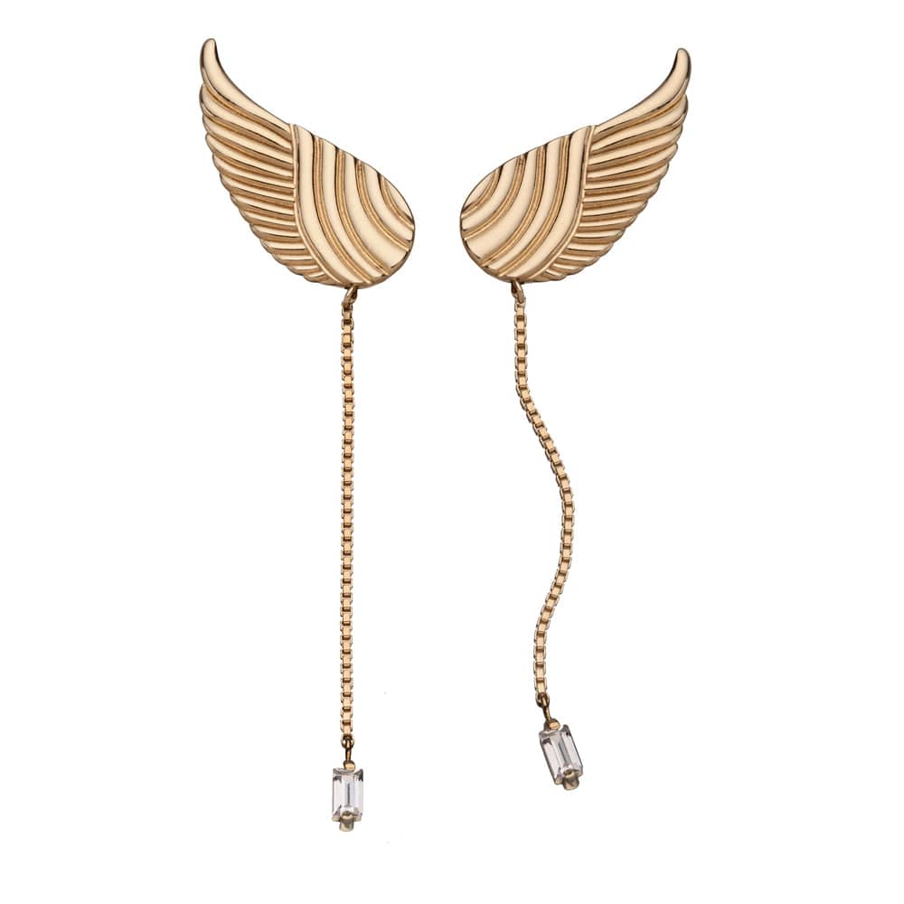 Jennifer Zeuner Kingsley 1" Earrings 18k Yellow Gold Plated Silver