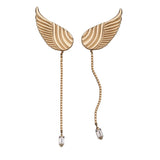 Jennifer Zeuner Kingsley 1" Earrings 18k Yellow Gold Plated Silver