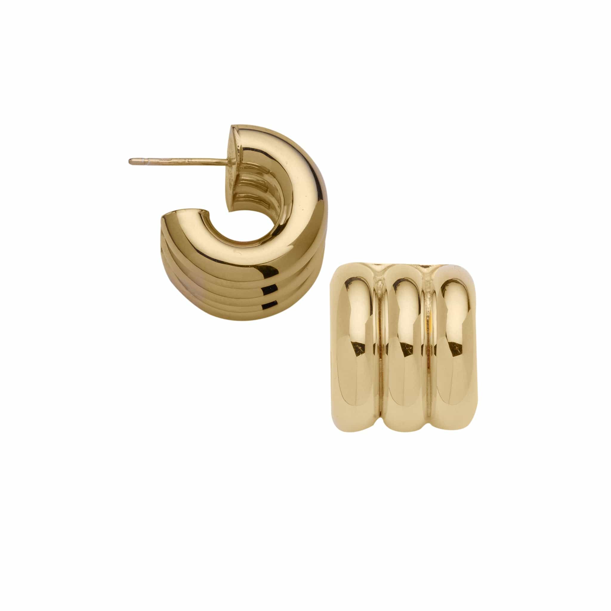 Jennifer Zeuner Jewelry Kyle Hoops 18k yellow gold plated silver