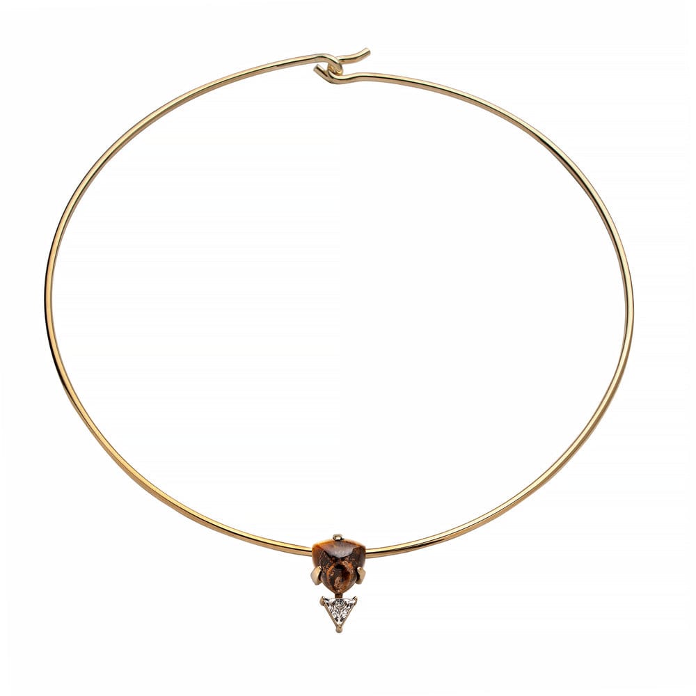 Jennifer Zeuner Lido Choker 18k Yellow Gold Plated Silver