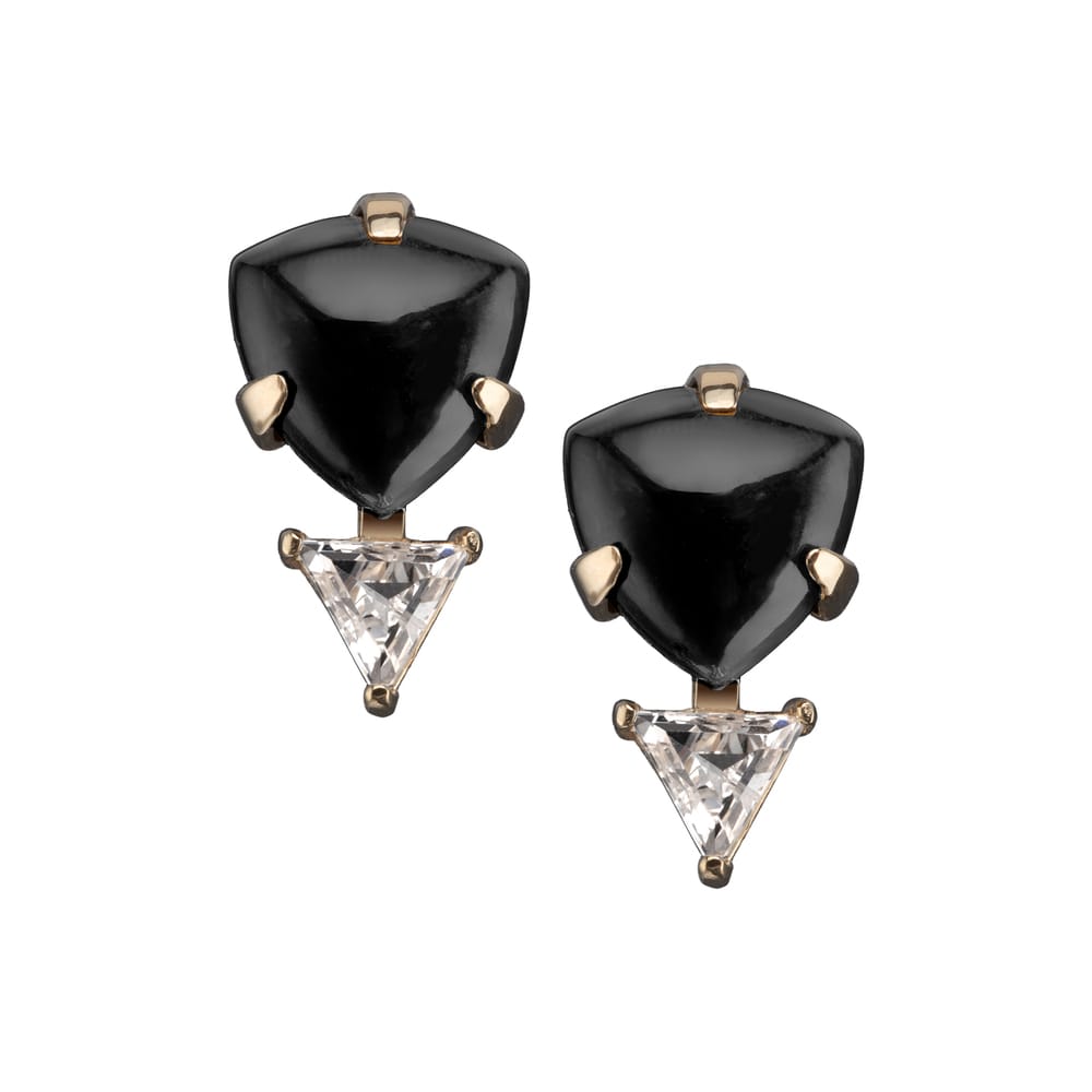 Jennifer Zeuner Lido Earrings 18k Yellow Gold Plated Silver