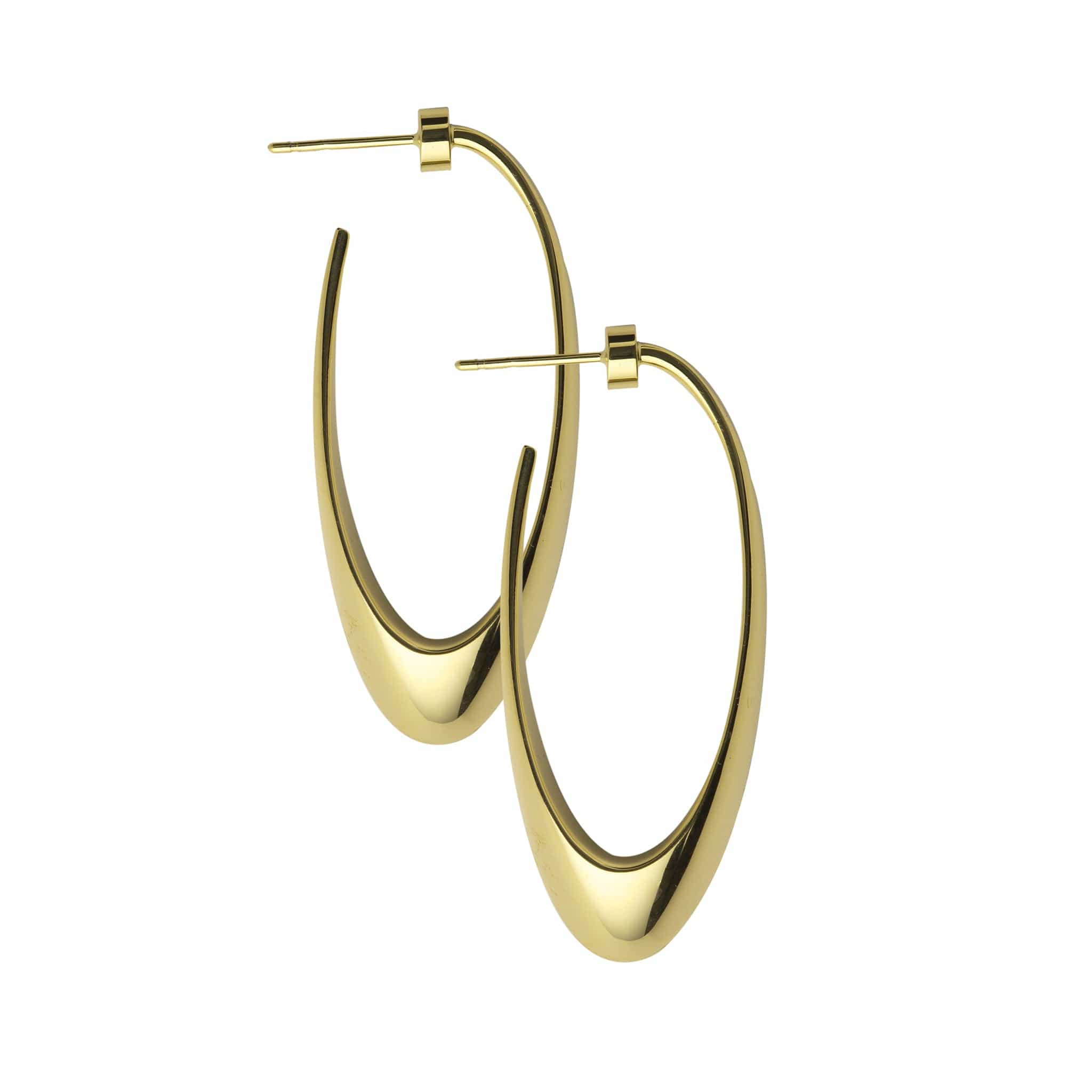 Jennifer Zeuner Jewelry Liliana Hoops 18k yellow gold plated silver