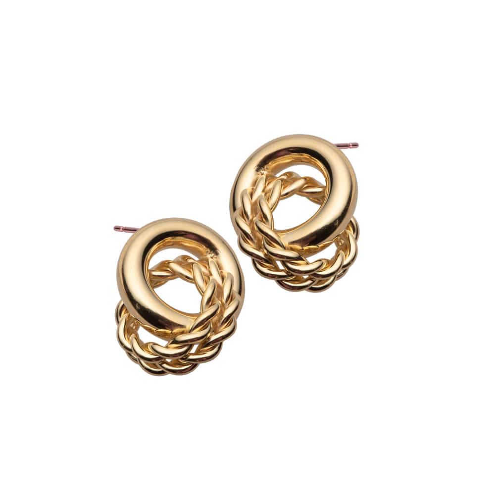 Jennifer Zeuner Mabel Earrings 18k yellow gold plated silver