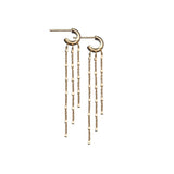 Jennifer Zeuner Jewelry Mar 2.5" Earrings 18k yellow gold plated silver