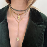 Jennifer Zeuner Mara Necklace 18k Yellow Gold Plated Silver