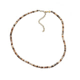 Jennifer Zeuner Mara Necklace 18k Yellow Gold Plated Silver / 4mm Crazy Lace Agate