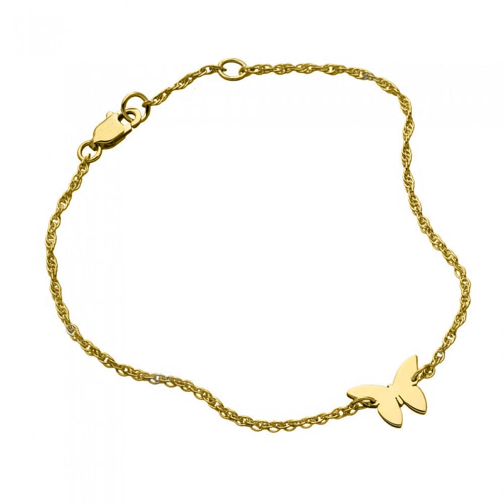 Jennifer Zeuner Jewelry Mariah Butterfly Anklet gold vermeil