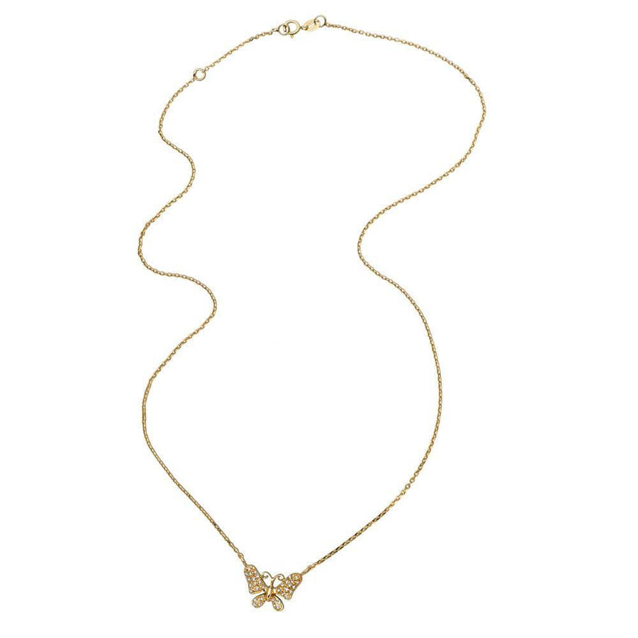 Jennifer Zeuner Jewelry | Mariah Diamond 14K Butterfly Necklace