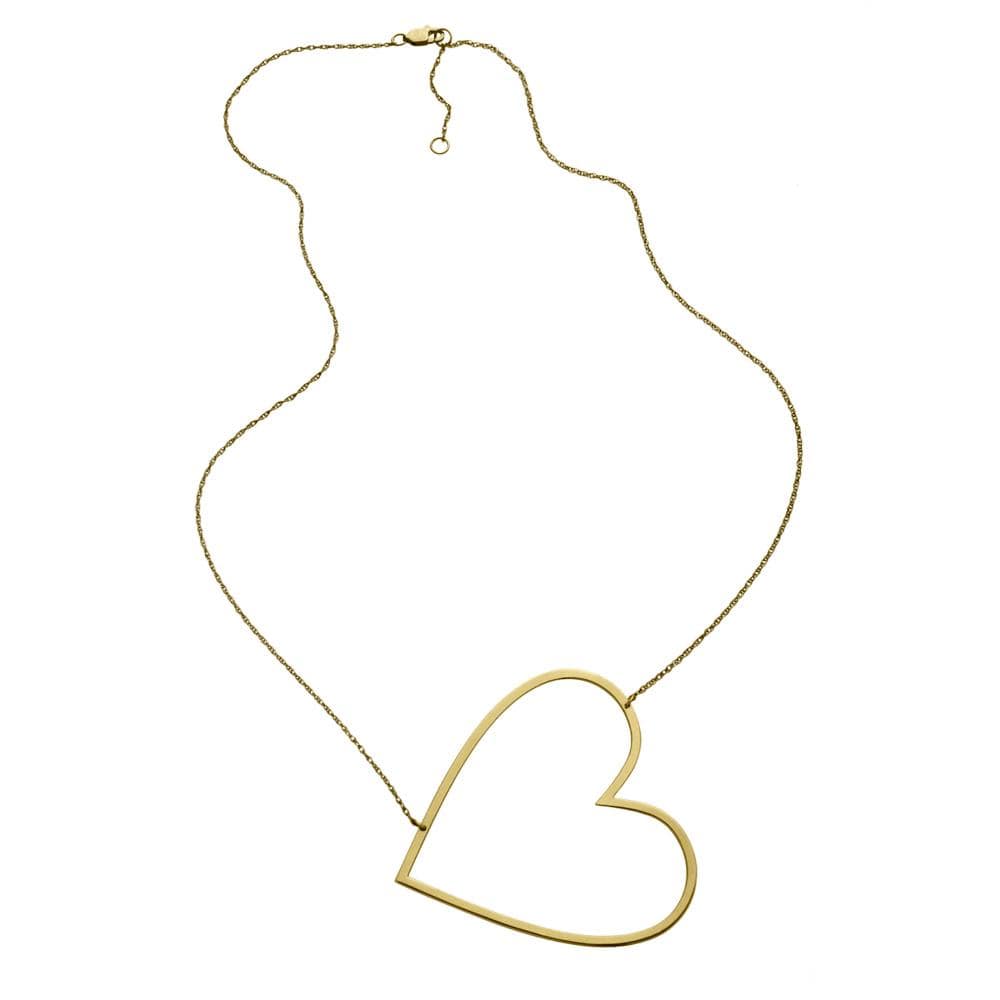 Jennifer Zeuner Jewelry Marissa Large Open Heart Necklace