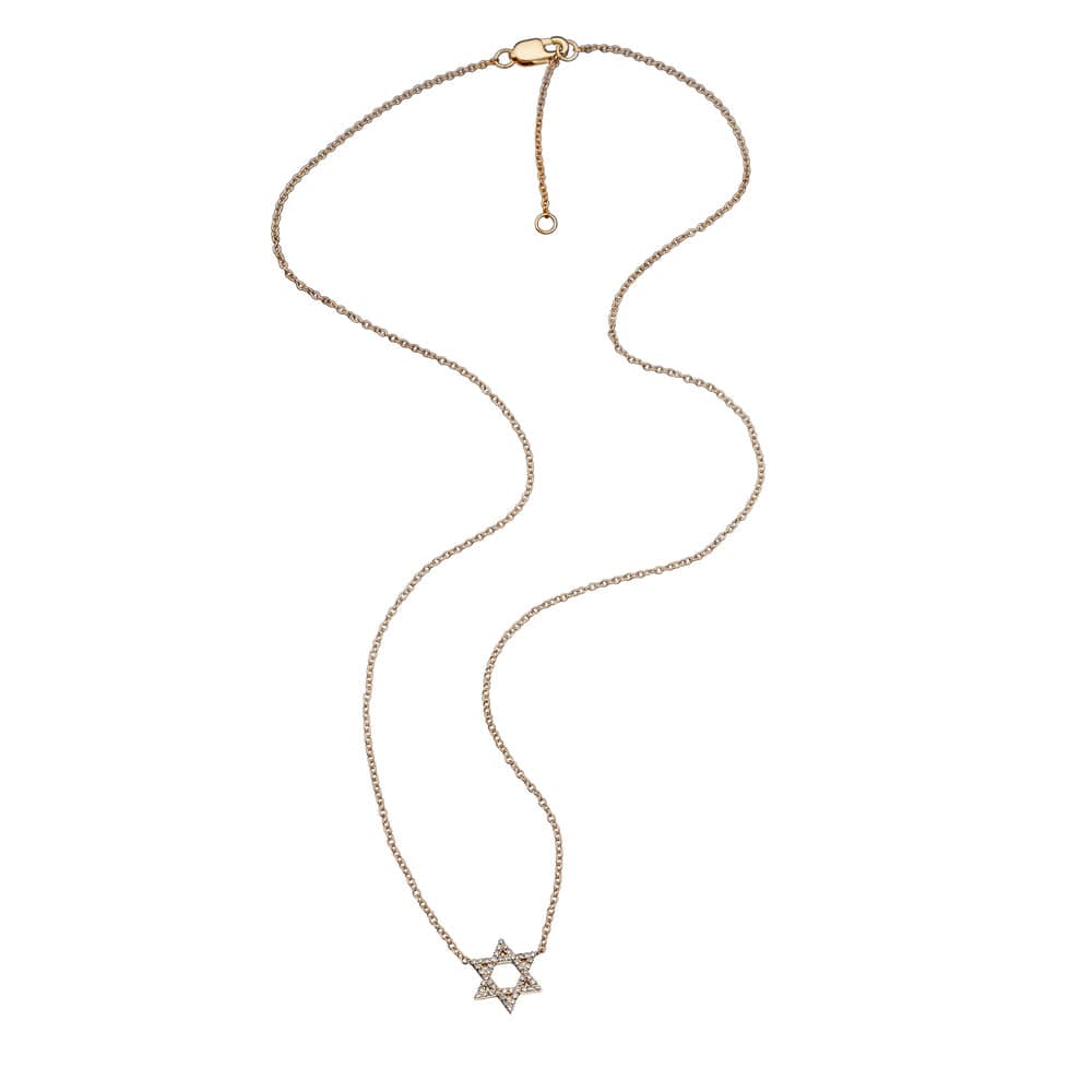 Jennifer Zeuner Jewelry Mazal Necklace 14k yellow gold