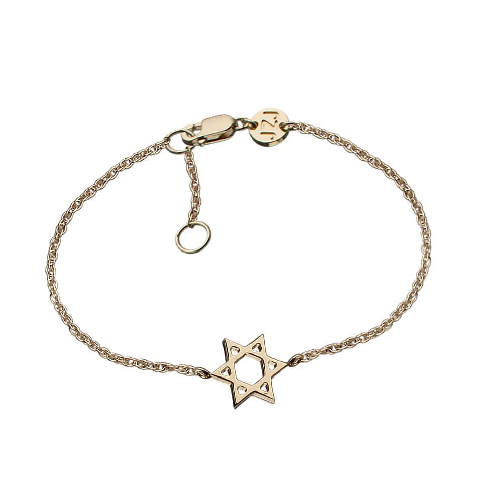 Jennifer Zeuner Mazel Anklet 18k Yellow Gold Plated Silver