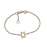Jennifer Zeuner Mazel Anklet 18k Yellow Gold Plated Silver