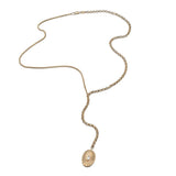 Jennifer Zeuner Miller Lariat 18k Yellow Gold Plated Silver