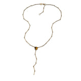 Jennifer Zeuner Mira Lariat 18k Yellow Gold Plated Silver