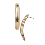 Jennifer Zeuner Nic 2" Earrings 18k yellow gold plated silver