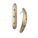 Jennifer Zeuner Nicolette 2" Earrings 18k yellow gold plated silver