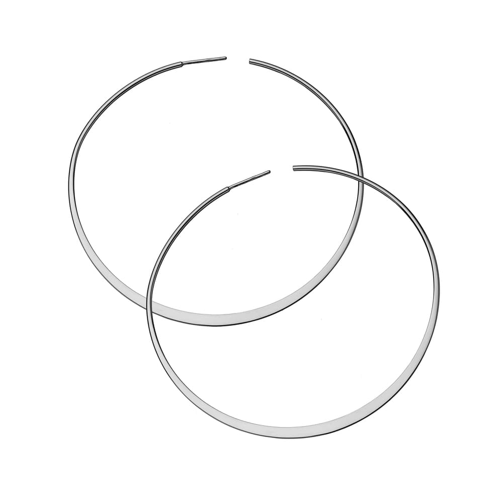 Jennifer Zeuner Jewelry Olivia 3" Hoops sterling silver