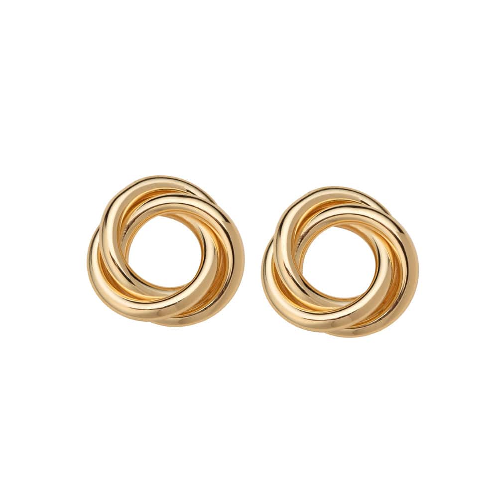 Jennifer Zeuner Jewelry Orit Earrings 18k yellow gold plated silver