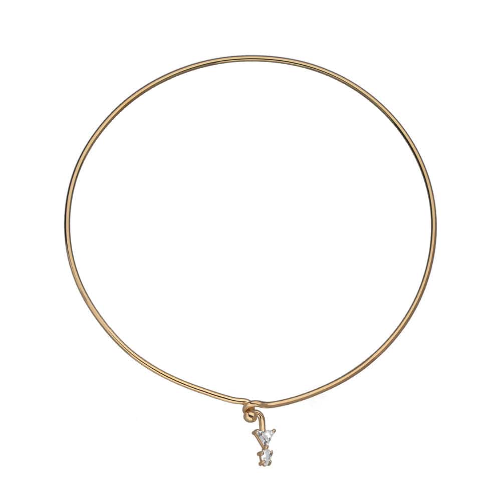 Jennifer Zeuner Porto Choker 18k Yellow Gold Plated Silver