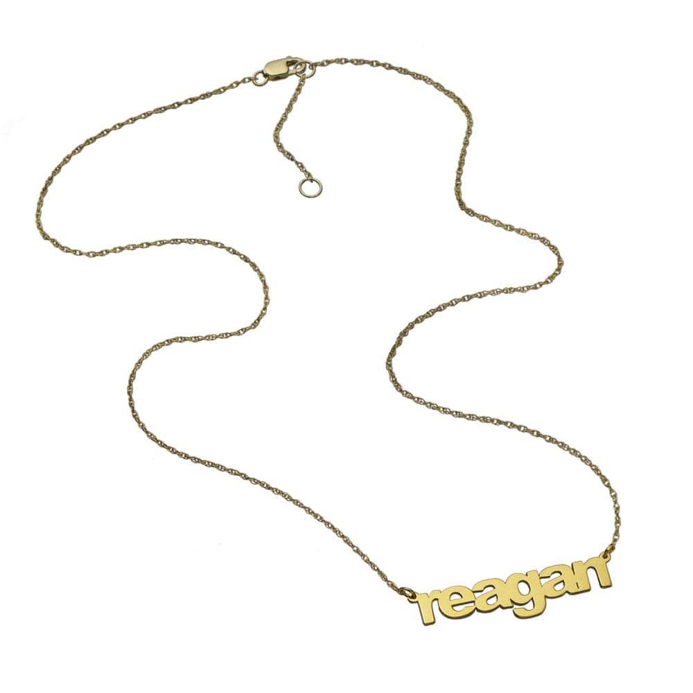 Jennifer Zeuner Jewelry Reagan Nameplate Necklace