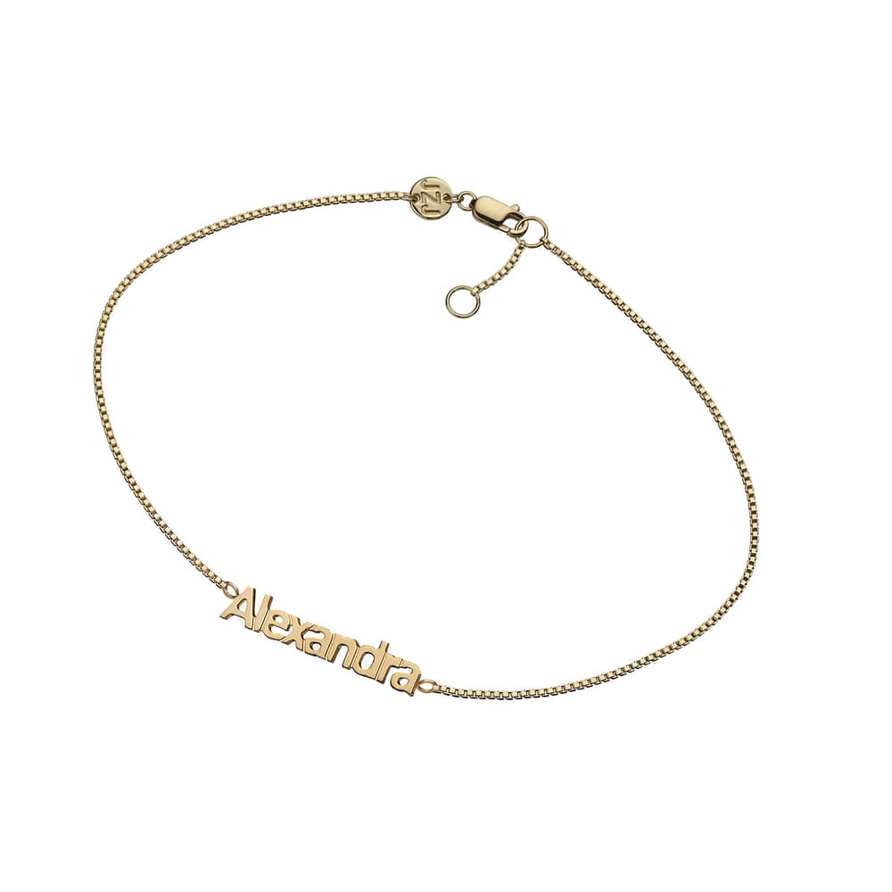 Jennifer Zeuner Romy Anklet 18k Yellow Gold Plated Silver