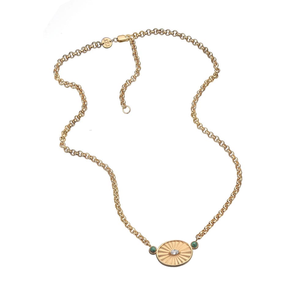 Jennifer Zeuner Rosemary Necklace 18k Yellow Gold Plated Silver