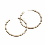 Jennifer Zeuner Selene 2" Hoops 18k Yellow Gold Plated Silver