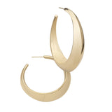 Jennifer Zeuner Jewelry Shira 2" Hoops 18k yellow gold plated silver