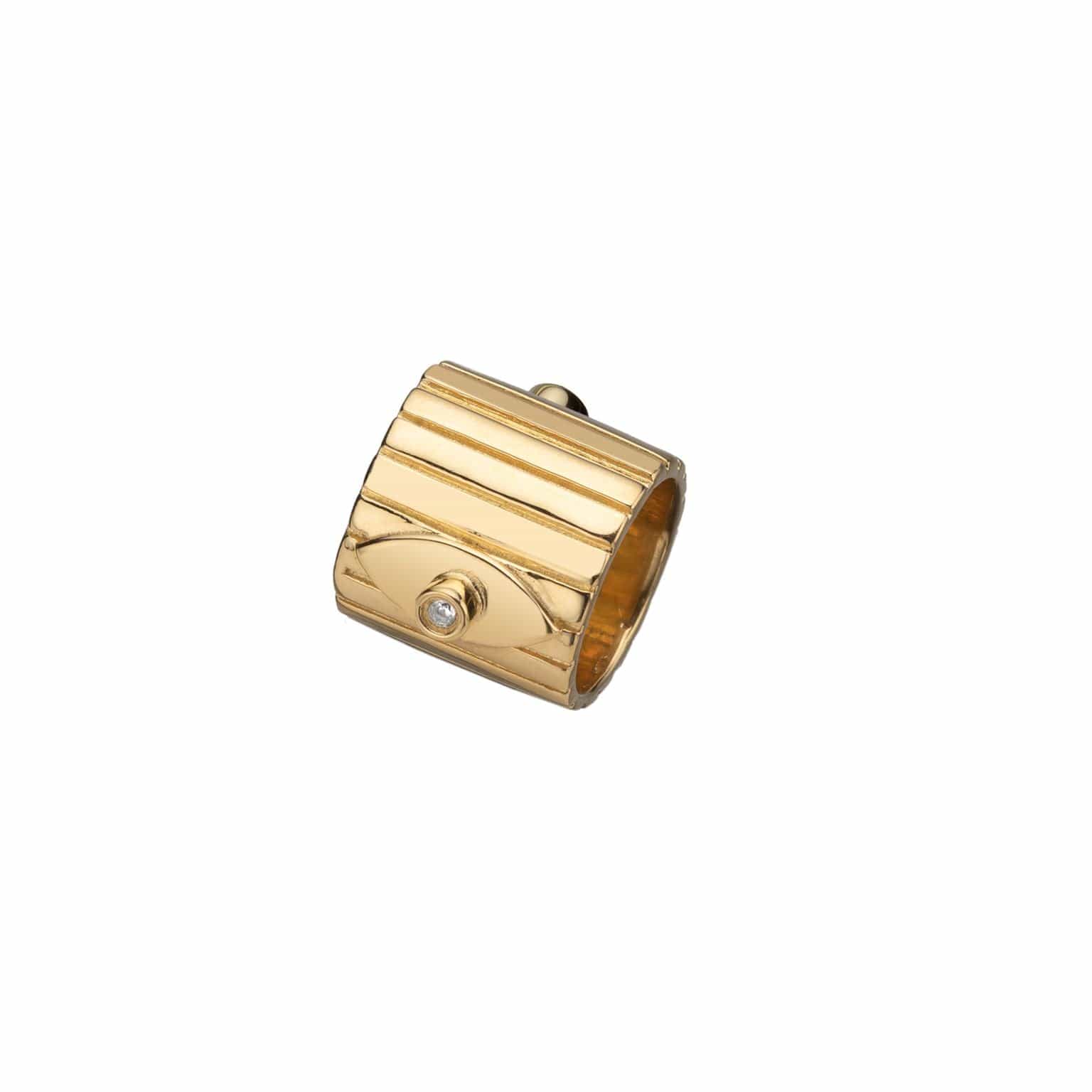 Jennifer Zeuner Jewelry Sienna Charm gold vermeil