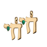Jennifer Zeuner Silvan Charm gold vermeil / malachite