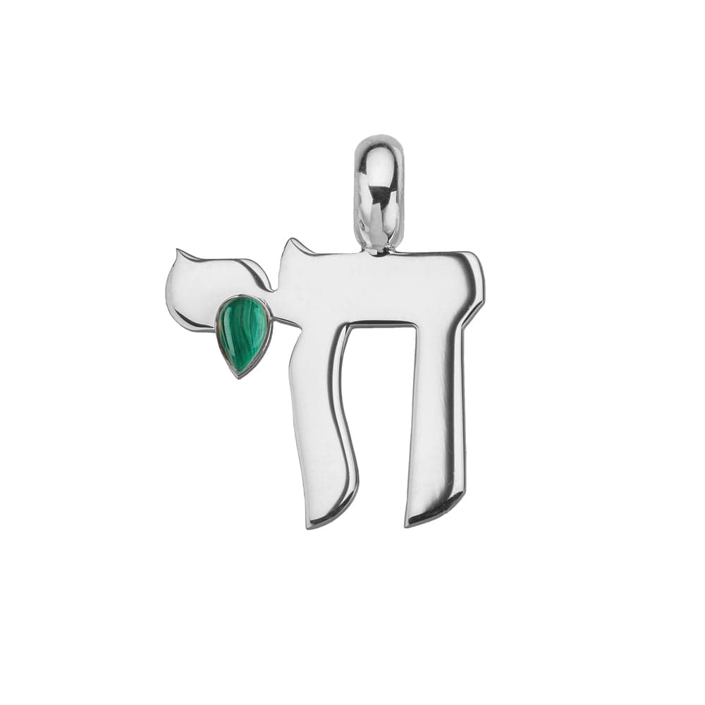 Jennifer Zeuner Silvan Charm sterling silver / malachite
