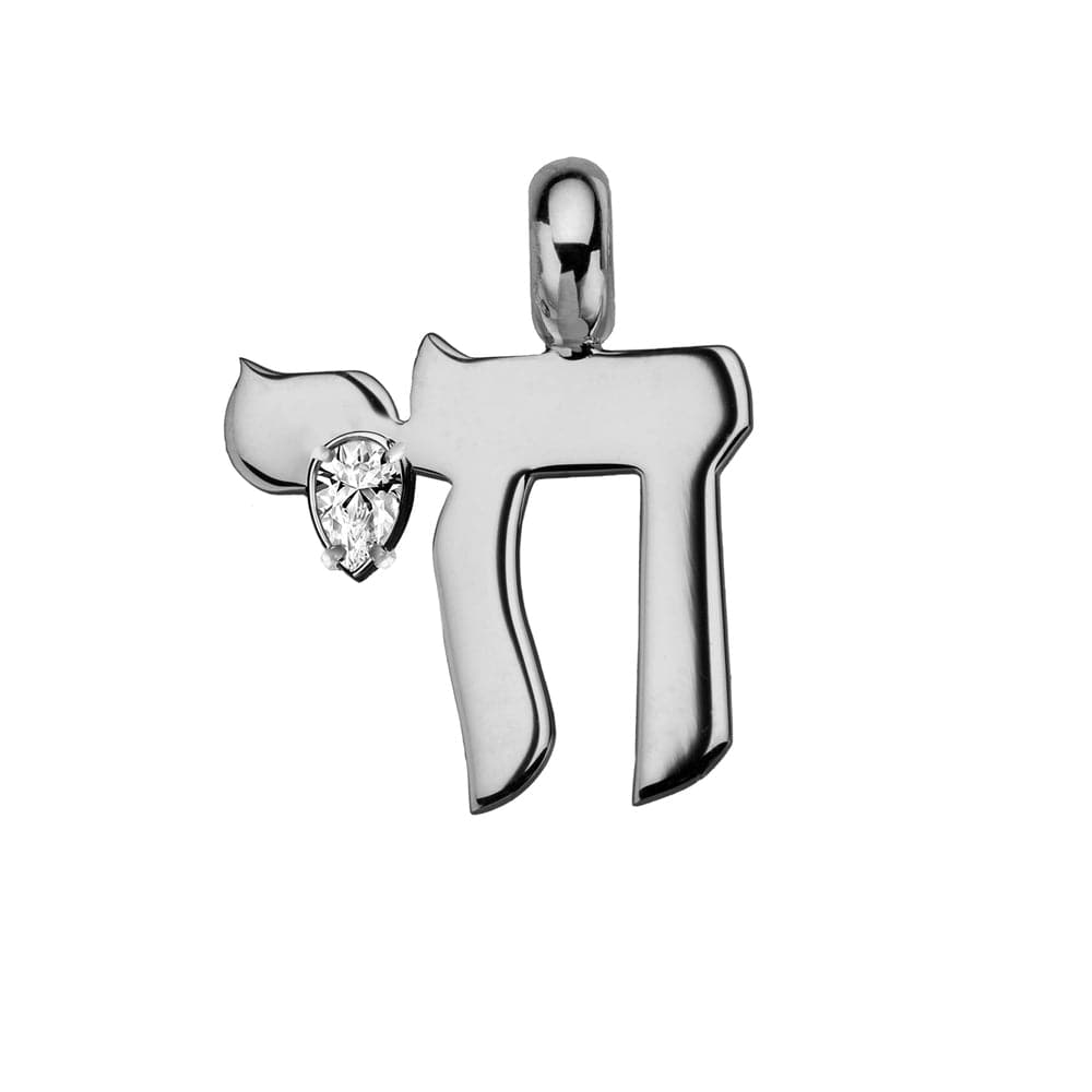 Jennifer Zeuner Silvan Charm sterling silver / white sapphire