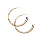 Jennifer Zeuner Jewelry Simone 2" Hoops 18k yellow gold plated silver