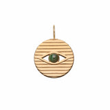 Jennifer Zeuner Jewelry Stevie Charm gold vermeil / malachite